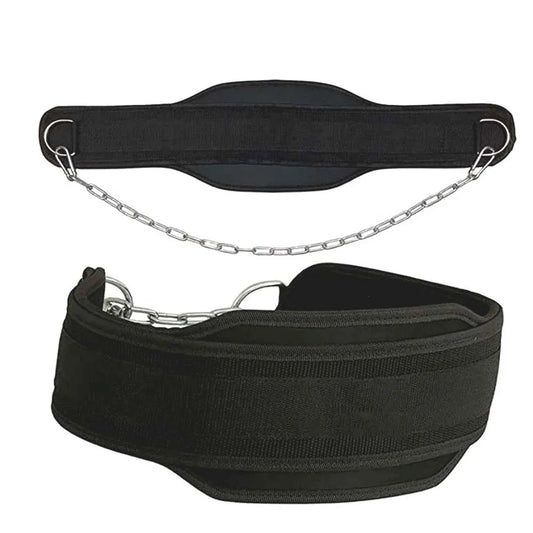 Heavy Duty Weight Lifting Belt with Chain